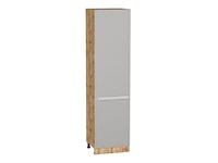Шкаф пенал с 2-мя дверцами Фьюжн Дуб Вотан, Silky Light Grey, 2340, 600 В*Ш*Г 2336*600*576, фасад МДФ  Silky Light Grey, корпус  Дуб Вотан ms2510VVT_66729