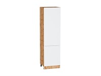 Шкаф пенал с 2-мя дверцами Фьюжн Дуб Вотан, Silky White, 2140, 600 В*Ш*Г 2132*600*576, фасад МДФ  Silky White, корпус  Дуб Вотан ms2510VVT_60695