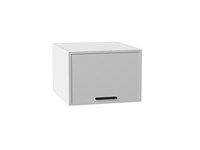 Шкаф верхний горизонтальный глубокий Фрейм Белый, Grey Silk, 500 В*Ш*Г 358*500*580, фасад МДФ  Grey Silk, корпус  Белый ms2510VVT_68865