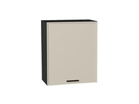 Шкаф верхний с 1-ой дверцей Фрейм Graphite, Cream Silk, 720, 600 В*Ш*Г 716*600*324, фасад МДФ  Cream Silk, корпус  Graphite ms2510VVT_69836