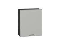 Шкаф верхний с 1-ой дверцей Фрейм Graphite, Grey Silk, 720, 600 В*Ш*Г 716*600*324, фасад МДФ  Grey Silk, корпус  Graphite ms2510VVT_68944