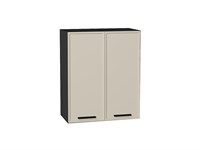 Шкаф верхний с 2-мя дверцами Фрейм Graphite, Cream Silk, 720, 600 В*Ш*Г 716*600*324, фасад МДФ  Cream Silk, корпус  Graphite ms2510VVT_69843