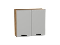 Шкаф верхний с 2-мя дверцами Фрейм Дуб Вотан, Grey Silk, 720, 800 В*Ш*Г 716*800*324, фасад МДФ  Grey Silk, корпус  Дуб Вотан ms2510VVT_68992