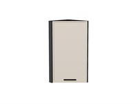 Шкаф верхний торцевой Фрейм Graphite, Cream Silk, 720 В*Ш*Г 716*300*310, фасад МДФ  Cream Silk, корпус  Graphite ms2510VVT_69849