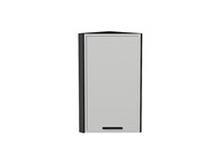 Шкаф верхний торцевой Фрейм Graphite, Grey Silk, 720 В*Ш*Г 716*300*310, фасад МДФ  Grey Silk, корпус  Graphite ms2510VVT_69027