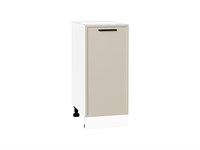 Шкаф нижний с 1-ой дверцей Фрейм Белый, Cream Silk, 350 В*Ш*Г 816*350*484, фасад МДФ  Cream Silk, корпус  Белый ms2510VVT_69880
