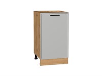 Шкаф нижний с 1-ой дверцей Фрейм Дуб Вотан, Grey Silk, 450 В*Ш*Г 816*450*484, фасад МДФ  Grey Silk, корпус  Дуб Вотан ms2510VVT_69102