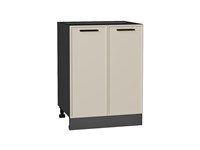 Шкаф нижний с 2-мя дверцами Фрейм Graphite, Cream Silk, 600 В*Ш*Г 816*600*484, фасад МДФ  Cream Silk, корпус  Graphite ms2510VVT_69903