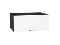 Шкаф верхний горизонтальный глубокий Флэт Graphite, White In 2S, 800 В*Ш*Г 358*800*574, фасад ЛДСП  White In 2S, корпус  Graphite ms2510VVT_55629