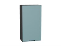 Шкаф верхний с 1-ой дверцей Флэт Graphite, Grey-green In 2S, 920, 500 В*Ш*Г 920*500*318, фасад ЛДСП  Grey-green In 2S, корпус  Graphite ms2510VVT_56914