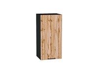 Шкаф верхний с 1-ой дверцей Флэт Graphite, Wotan Oak 2S, 720, 350 В*Ш*Г 716*350*318, фасад ЛДСП  Wotan Oak 2S, корпус  Graphite ms2510VVT_65169