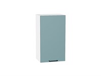 Шкаф верхний с 1-ой дверцей Флэт Белый, Grey-green In 2S, 720, 400 В*Ш*Г 716*400*318, фасад ЛДСП  Grey-green In 2S, корпус  Белый ms2510VVT_56896
