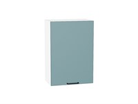 Шкаф верхний с 1-ой дверцей Флэт Белый, Grey-green In 2S, 720, 500 В*Ш*Г 716*500*318, фасад ЛДСП  Grey-green In 2S, корпус  Белый ms2510VVT_56898