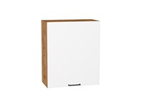 Шкаф верхний с 1-ой дверцей Флэт Дуб Вотан, White In 2S, 720, 600 В*Ш*Г 716*600*318, фасад ЛДСП  White In 2S, корпус  Дуб Вотан ms2510VVT_62416