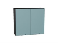 Шкаф верхний с 2-мя дверцами Флэт Graphite, Grey-green In 2S, 720, 800 В*Ш*Г 716*800*318, фасад ЛДСП  Grey-green In 2S, корпус  Graphite ms2510VVT_56921