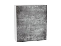 Шкаф верхний с 2-мя дверцами Флэт Белый, Temple Stone 2S, 920, 800 В*Ш*Г 920*800*318, фасад ЛДСП  Temple Stone 2S, корпус  Белый ms2510VVT_52647