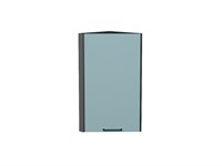 Шкаф верхний торцевой Флэт Graphite, Grey-green In 2S, 720 В*Ш*Г 716*300*306, фасад ЛДСП  Grey-green In 2S, корпус  Graphite ms2510VVT_56926