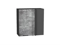 Шкаф верхний прямой угловой Флэт Graphite, Temple Stone 2S, 690 В*Ш*Г 716*690*345, фасад ЛДСП  Temple Stone 2S, корпус  Graphite ms2510VVT_52593