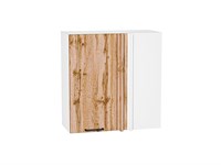 Шкаф верхний прямой угловой Флэт Белый, Wotan Oak 2S, 720 В*Ш*Г 716*700*345, фасад ЛДСП  Wotan Oak 2S, корпус  Белый ms2510VVT_60278