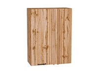 Шкаф верхний прямой угловой Флэт Дуб Вотан, Wotan Oak 2S, 920 В*Ш*Г 920*700*345, фасад ЛДСП  Wotan Oak 2S, корпус  Дуб Вотан ms2510VVT_62404