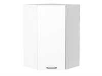 Шкаф верхний угловой Флэт Белый, White In 2S, 920 В*Ш*Г 920*600*600, фасад ЛДСП  White In 2S, корпус  Белый ms2510VVT_55665