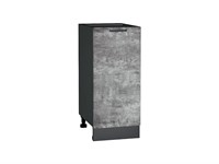 Шкаф нижний с 1-ой дверцей Флэт Graphite, Temple Stone 2S, 350 В*Ш*Г 816*350*478, фасад ЛДСП  Temple Stone 2S, корпус  Graphite ms2510VVT_65191