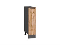 Шкаф нижний с 1-ой дверцей Флэт Graphite, Wotan Oak 2S, 200 В*Ш*Г 816*200*478, фасад ЛДСП  Wotan Oak 2S, корпус  Graphite ms2510VVT_66211
