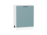 Шкаф нижний с 1-ой дверцей Флэт Белый, Grey-green In 2S, 600 В*Ш*Г 816*600*478, фасад ЛДСП  Grey-green In 2S, корпус  Белый ms2510VVT_56944
