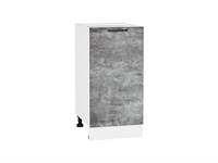 Шкаф нижний с 1-ой дверцей Флэт Белый, Temple Stone 2S, 400 В*Ш*Г 816*400*478, фасад ЛДСП  Temple Stone 2S, корпус  Белый ms2510VVT_52703