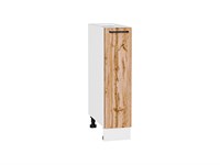 Шкаф нижний с 1-ой дверцей Флэт Белый, Wotan Oak 2S, 200 В*Ш*Г 816*200*478, фасад ЛДСП  Wotan Oak 2S, корпус  Белый ms2510VVT_66209