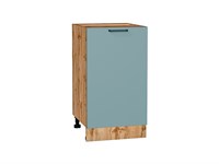 Шкаф нижний с 1-ой дверцей Флэт Дуб Вотан, Grey-green In 2S, 450 В*Ш*Г 816*450*478, фасад ЛДСП  Grey-green In 2S, корпус  Дуб Вотан ms2510VVT_62543