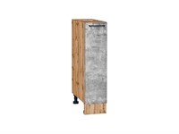 Шкаф нижний с 1-ой дверцей Флэт Дуб Вотан, Temple Stone 2S, 200 В*Ш*Г 816*200*478, фасад ЛДСП  Temple Stone 2S, корпус  Дуб Вотан ms2510VVT_66213