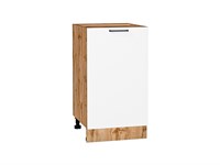 Шкаф нижний с 1-ой дверцей Флэт Дуб Вотан, White In 2S, 450 В*Ш*Г 816*450*478, фасад ЛДСП  White In 2S, корпус  Дуб Вотан ms2510VVT_62535