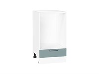 Шкаф нижний под духовку Флэт Белый, Grey-green In 2S, 450 В*Ш*Г 816*450*476, фасад ЛДСП  Grey-green In 2S, корпус  Белый ms2510VVT_67103