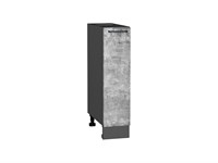 Шкаф нижний бутылочница Флэт Graphite, Temple Stone 2S, 200 В*Ш*Г 816*200*478, фасад ЛДСП  Temple Stone 2S, корпус  Graphite ms2510VVT_52675