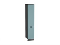 Шкаф пенал с 2-мя дверцами Флэт Graphite, Grey-green In 2S, 2140, 400 В*Ш*Г 2132*400*574, фасад ЛДСП  Grey-green In 2S, корпус  Graphite ms2510VVT_56984