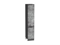 Шкаф пенал с 2-мя дверцами Флэт Graphite, Temple Stone 2S, 2140, 400 В*Ш*Г 2132*400*574, фасад ЛДСП  Temple Stone 2S, корпус  Graphite ms2510VVT_52784