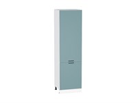 Шкаф пенал с 2-мя дверцами Флэт Белый, Grey-green In 2S, 2140, 600 В*Ш*Г 2132*600*574, фасад ЛДСП  Grey-green In 2S, корпус  Белый ms2510VVT_56981