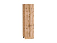 Шкаф пенал с 2-мя дверцами Флэт Дуб Вотан, Wotan Oak 2S, 2140, 600 В*Ш*Г 2132*600*574, фасад ЛДСП  Wotan Oak 2S, корпус  Дуб Вотан ms2510VVT_62642