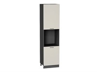 Шкаф пенал с 2-мя дверцами под технику Флэт Graphite, Cashmere In 2S, 2340 В*Ш*Г 2336*600*574, фасад ЛДСП  Cashmere In 2S, корпус  Graphite ms2510VVT_55850