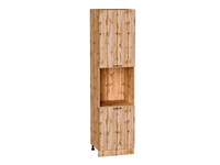 Шкаф пенал с 2-мя дверцами под технику Флэт Дуб Вотан, Wotan Oak 2S, 2340 В*Ш*Г 2336*600*574, фасад ЛДСП  Wotan Oak 2S, корпус  Дуб Вотан ms2510VVT_62626