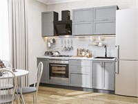 Кухонный гарнитур модульный Сканди-01 В*Ш*Г 2140*2200*600, фасад МДФ  Grey Softwood, корпус  Graphite, столешница  Антарес ms2510VVT_24150