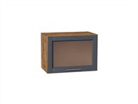 Шкаф верхний горизонтальный остекленный Сканди Дуб Вотан, Graphite Softwood, 500 В*Ш*Г 358*500*320, фасад МДФ/Стекло  Graphite Softwood, корпус  Дуб Вотан ms2510VVT_62840