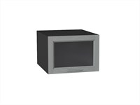 Шкаф верхний горизонтальный остекленный глубокий Сканди Graphite, Grey Softwood, 500 В*Ш*Г 358*500*576, фасад МДФ/Стекло  Grey Softwood, корпус  Graphite ms2510VVT_45352