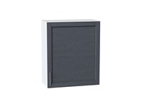 Шкаф верхний с 1-ой дверцей Сканди Белый, Graphite Softwood, 720, 600 В*Ш*Г 716*600*320, фасад МДФ  Graphite Softwood, корпус  Белый ms2510VVT_41358