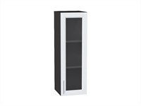 Шкаф верхний с 1-ой остекленной дверцей Сканди Graphite, White Softwood, 920, 300 В*Ш*Г 920*300*320, фасад МДФ/Стекло  White Softwood, корпус  Graphite ms2510VVT_56190