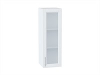 Шкаф верхний с 1-ой остекленной дверцей Сканди Белый, White Softwood, 920, 300 В*Ш*Г 920*300*320, фасад МДФ/Стекло  White Softwood, корпус  Белый ms2510VVT_56184