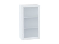 Шкаф верхний с 1-ой остекленной дверцей Сканди Белый, White Softwood, 920, 500 В*Ш*Г 920*500*320, фасад МДФ/Стекло  White Softwood, корпус  Белый ms2510VVT_56186