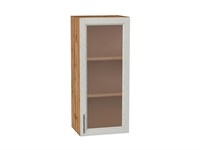 Шкаф верхний с 1-ой остекленной дверцей Сканди Дуб Вотан, Cappuccino Softwood, 920, 400 В*Ш*Г 920*400*320, фасад МДФ/Стекло  Cappuccino Softwood, корпус  Дуб Вотан ms2510VVT_62922