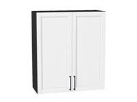 Шкаф верхний с 2-мя дверцами Сканди Graphite, White Silkwood, 920, 800 В*Ш*Г 920*800*320, фасад МДФ  White Silkwood, корпус  Graphite ms2510VVT_70215